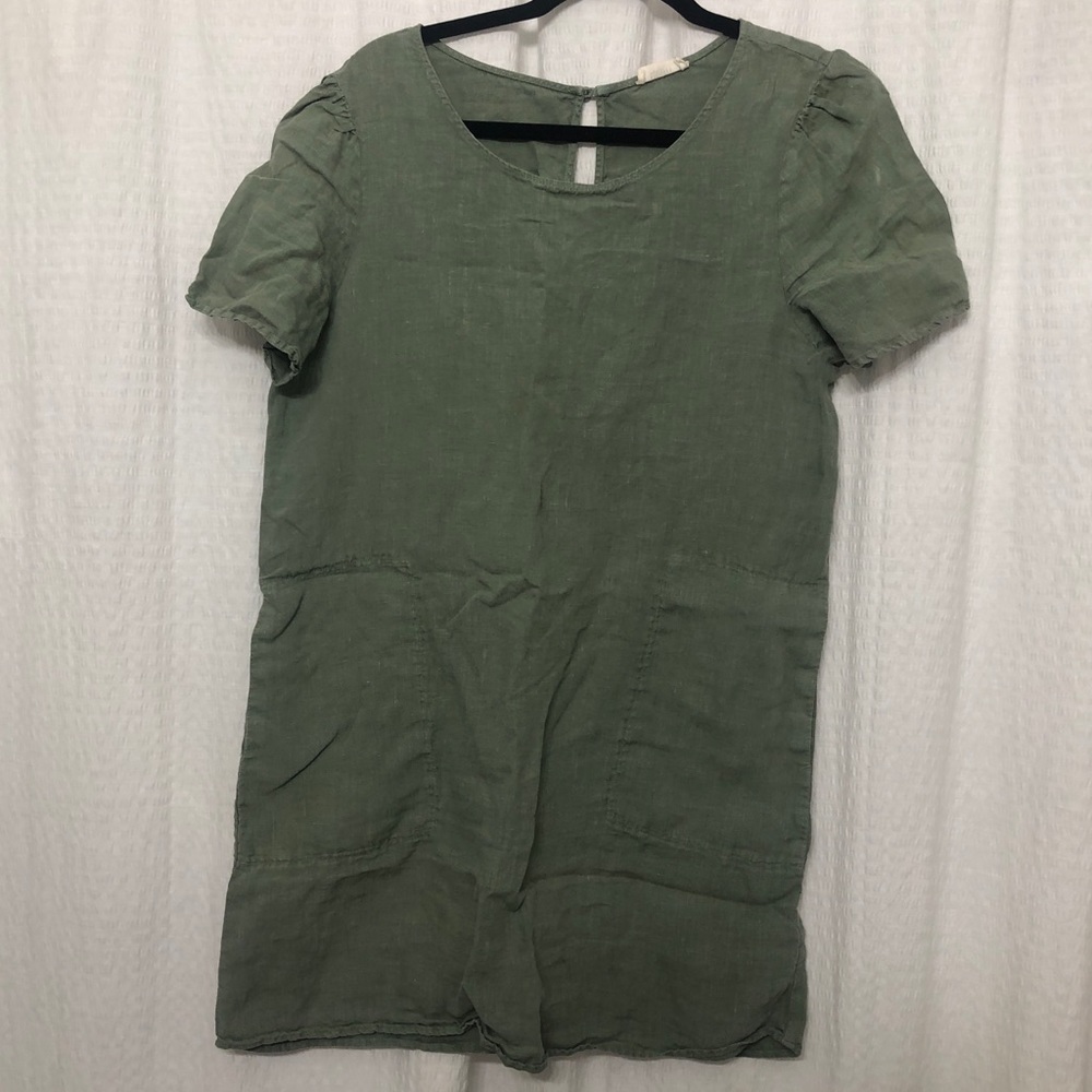 Sage Linen Dress